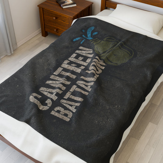 Canteen Battalion Velveteen Plush Blanket (BWC)